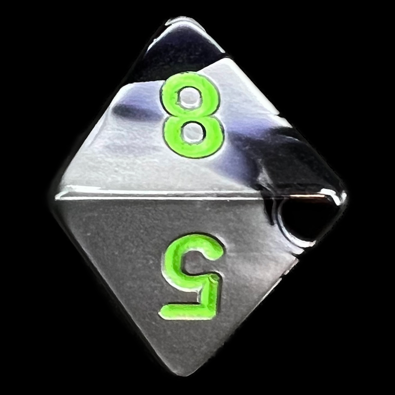 Chessex Gemini Black & Grey D8 Dice
