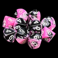 Chessex Gemini Black & Pink 10 x D10 Dice Set