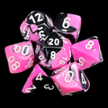 Chessex Gemini Black & Pink 7 Dice Polyset