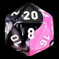 Chessex Gemini Black & Pink D20 Dice