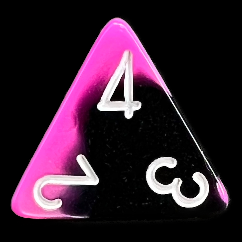 Chessex Gemini Black & Pink D4 Dice