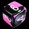 Chessex Gemini Black & Pink D6 Dice