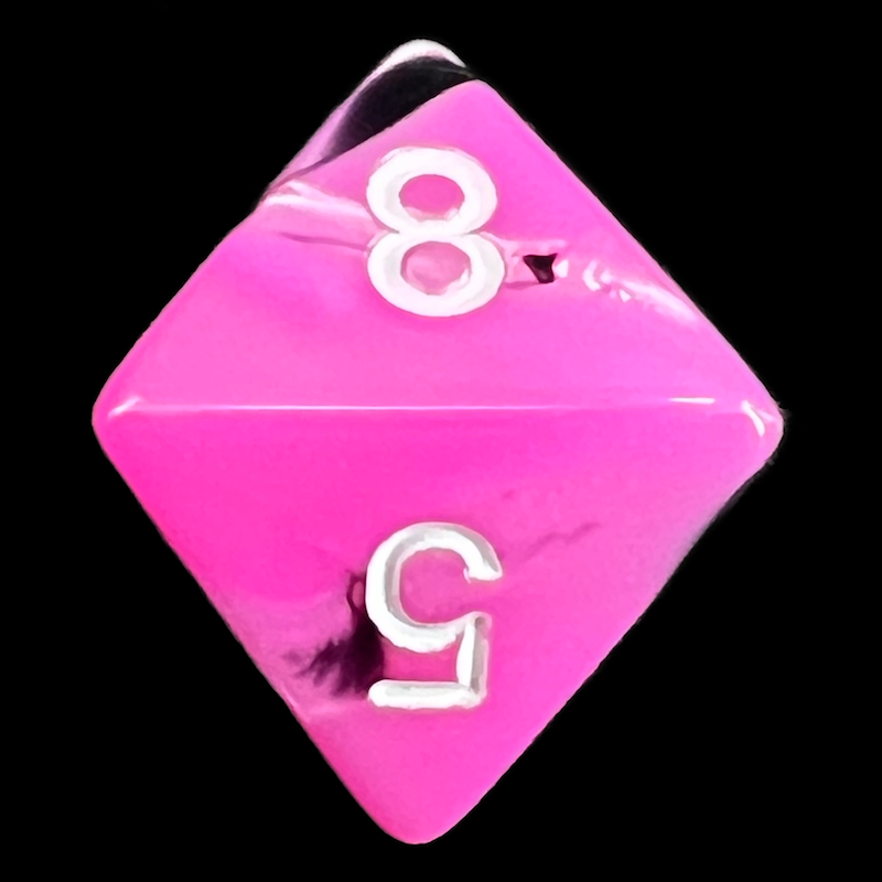 Chessex Gemini Black & Pink D8 Dice