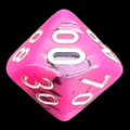 Chessex Gemini Black & Pink Percentile Dice