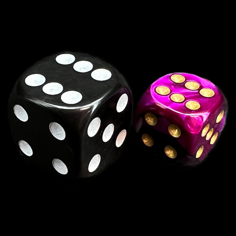 Chessex Gemini Black & Purple 36 x D6 Dice Set