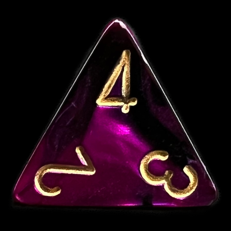 Chessex Gemini Black & Purple D4 Dice