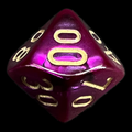 Chessex Gemini Black & Purple Percentile Dice
