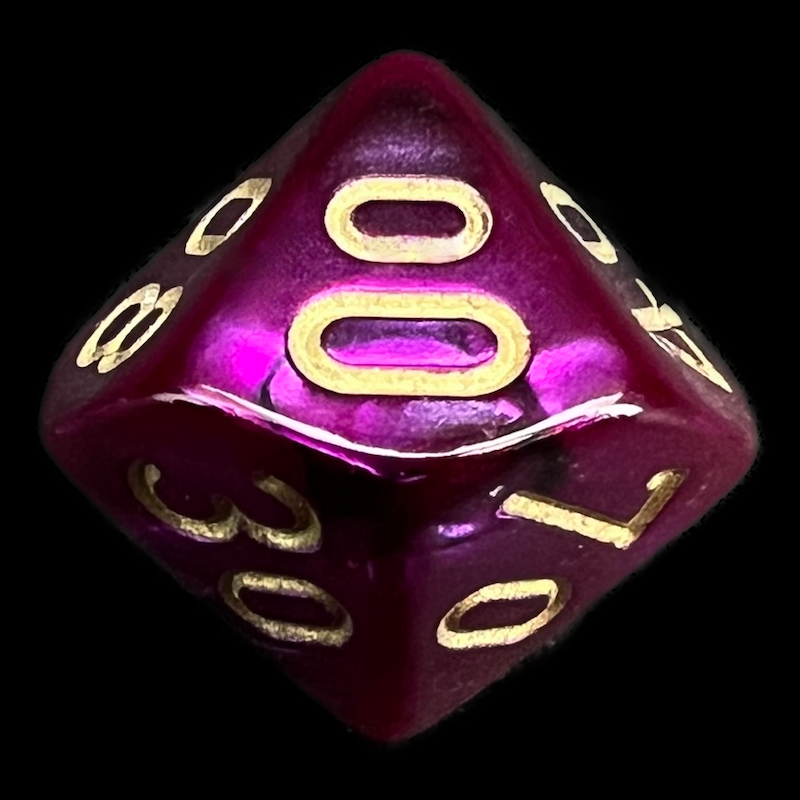 Chessex Gemini Black & Purple Percentile Dice