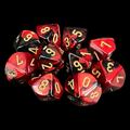 Chessex Gemini Black & Red 10 x D10 Dice Set