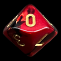 Chessex Gemini Black & Red D10 Dice