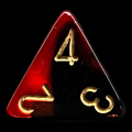 Chessex Gemini Black & Red D4 Dice