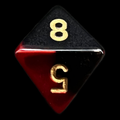 Chessex Gemini Black & Red D8 Dice