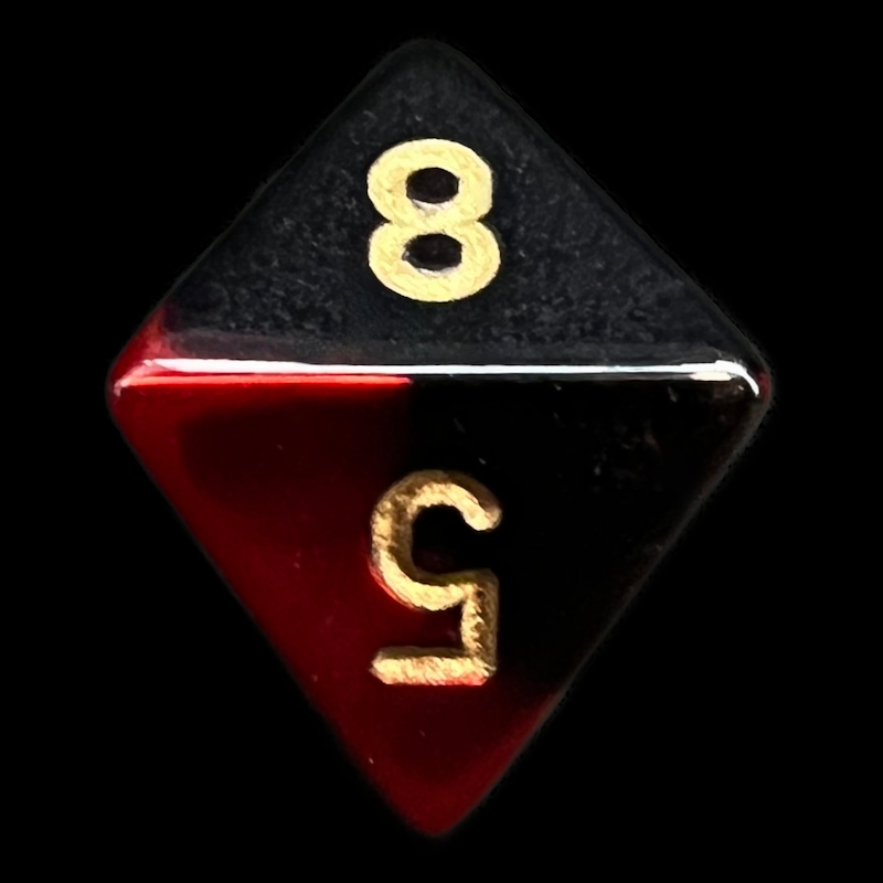 Chessex Gemini Black & Red D8 Dice
