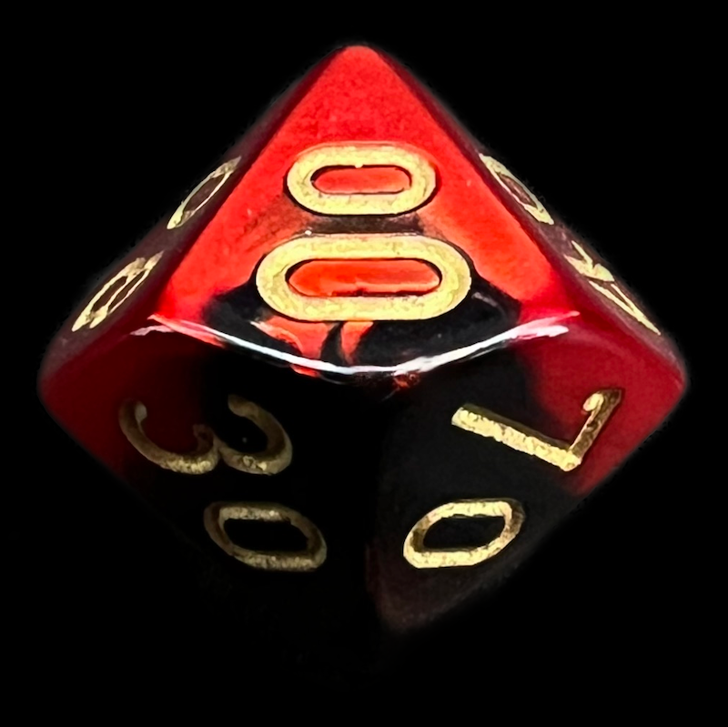 Chessex Gemini Black & Red Percentile Dice