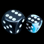 Chessex Gemini Black & Shell 36 x D6 Dice Set - Discontinued
