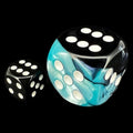 Chessex Gemini Black & Shell with White BIG 30mm D6 Spot Dice