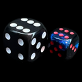 Chessex Gemini Black Starlight & Red 12mm D6 Spot Dice