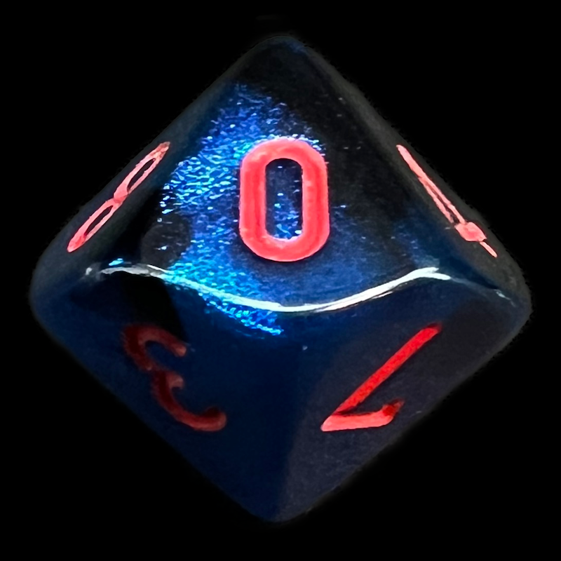 Chessex Gemini Black Starlight & Red D10 Dice