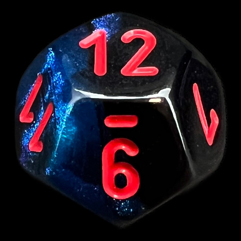 Chessex Gemini Black Starlight & Red D12 Dice