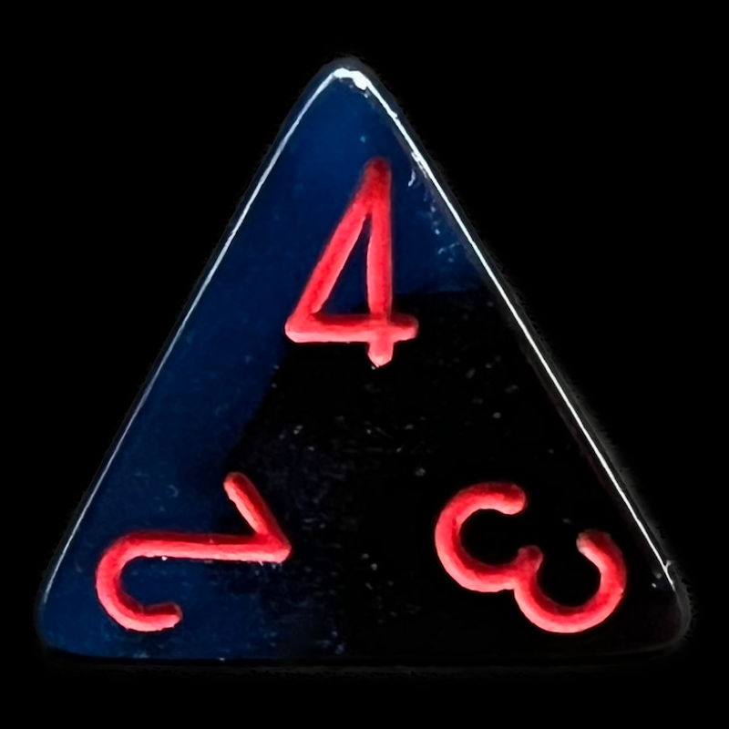 Chessex Gemini Black Starlight & Red D4 Dice