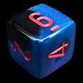 Chessex Gemini Black Starlight & Red D6 Dice