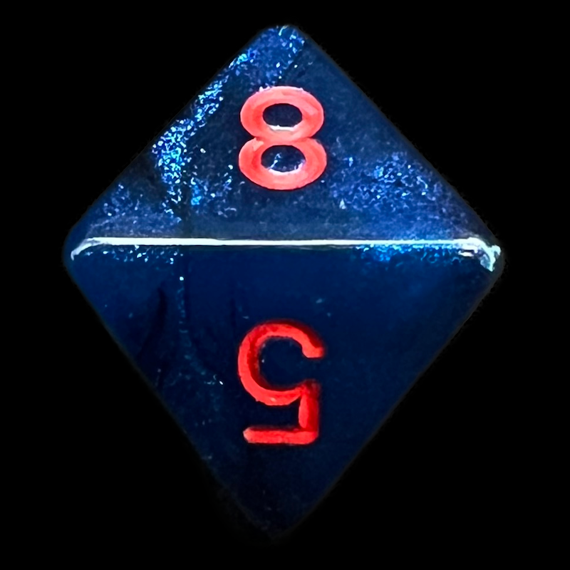 Chessex Gemini Black Starlight & Red D8 Dice
