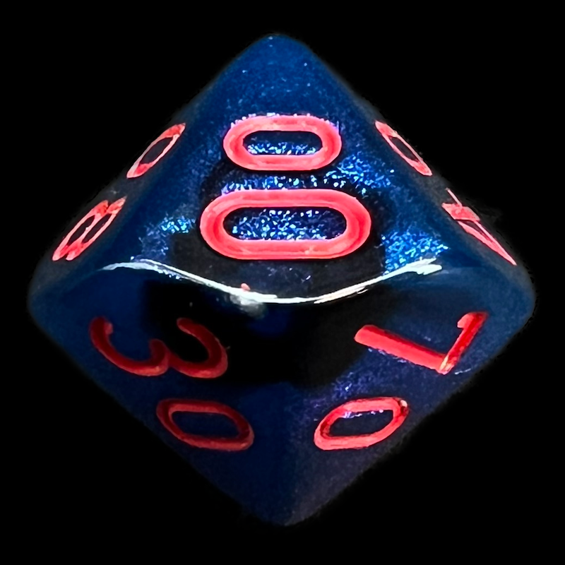 Chessex Gemini Black Starlight & Red Percentile Dice