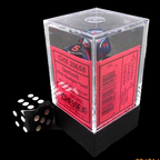 Chessex Gemini Black Starlight & Red MINI-HEDRAL 7 Dice Polyset with Cube