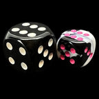Chessex Gemini Black & White with Pink 36 x D6 Dice Set