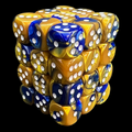 Chessex Gemini Blue & Gold 36 x D6 Dice Set
