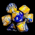 Chessex Gemini Blue & Gold 7 Dice Polyset