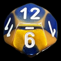 Chessex Gemini Blue & Gold D12 Dice