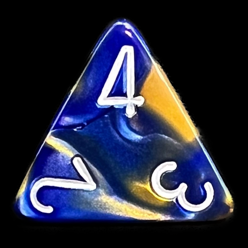 Chessex Gemini Blue & Gold D4 Dice