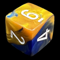 Chessex Gemini Blue & Gold D6 Dice