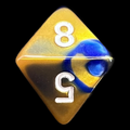Chessex Gemini Blue & Gold D8 Dice