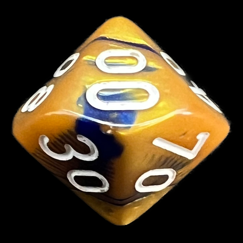 Chessex Gemini Blue & Gold Percentile Dice