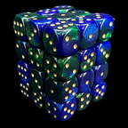 Chessex Gemini Blue & Green 36 x D6 Dice Set