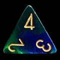 Chessex Gemini Blue & Green D4 Dice