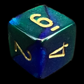 Chessex Gemini Blue & Green D6 Dice