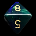 Chessex Gemini Blue & Green D8 Dice
