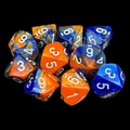Chessex Gemini Blue & Orange 10 x D10 Dice Set - Discontinued