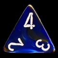 Chessex Gemini Blue & Orange D4 Dice - Discontinued
