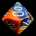 Chessex Gemini Blue & Orange Percentile Dice - Discontinued