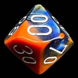 Chessex Gemini Blue & Orange Percentile Dice - Discontinued