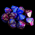 Chessex Gemini Blue & Purple 10 x D10 Dice Set