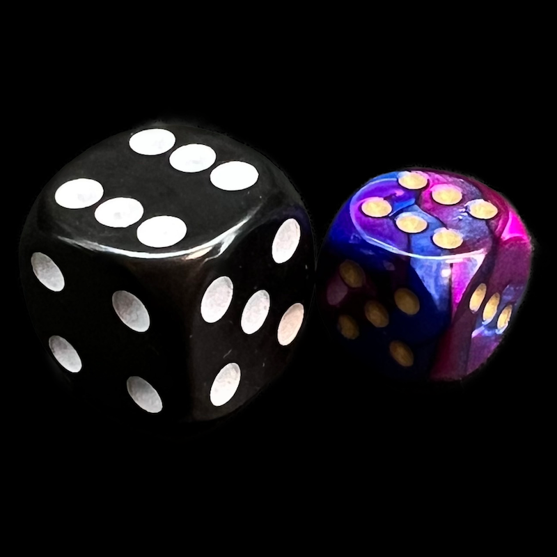 Chessex Gemini Blue & Purple 36 x D6 Dice Set