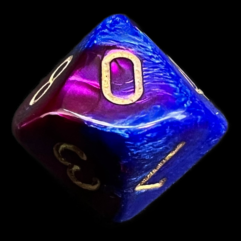 Chessex Gemini Blue & Purple D10 Dice