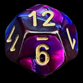 Chessex Gemini Blue & Purple D12 Dice