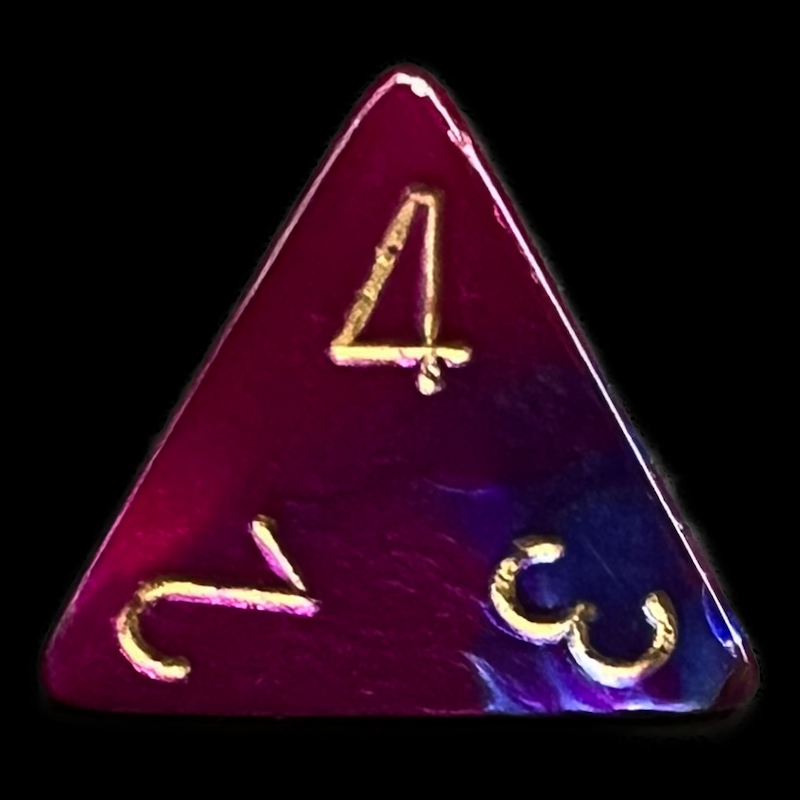 Chessex Gemini Blue & Purple D4 Dice