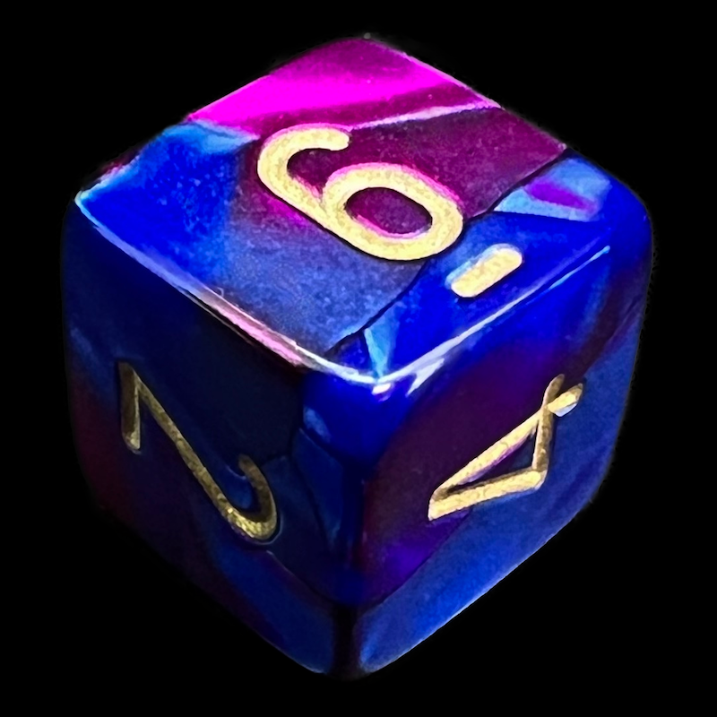 Chessex Gemini Blue & Purple D6 Dice